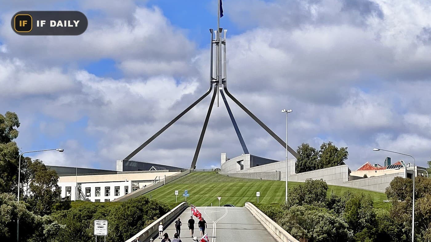 Parliament House in Canberra, Australia.
