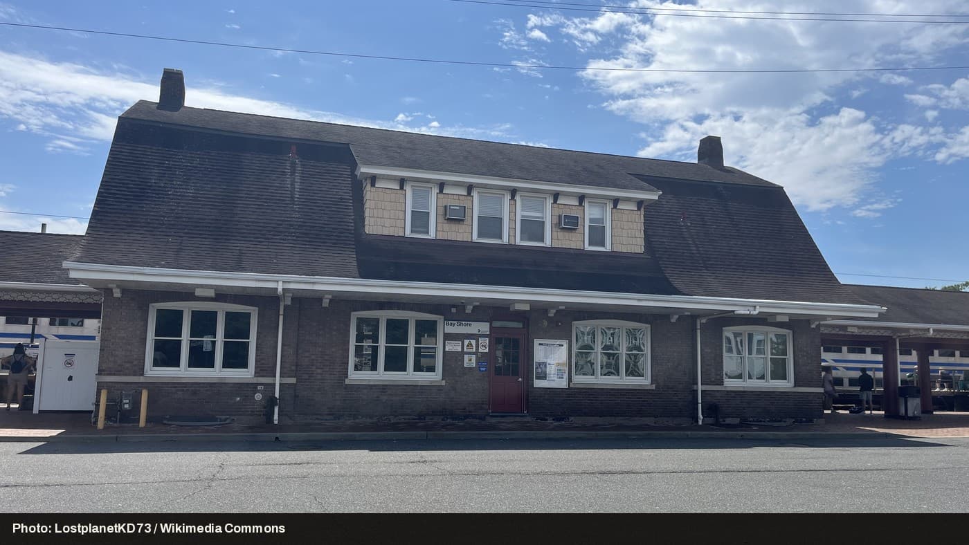 The Bay Shore Long Island Rail Road station.