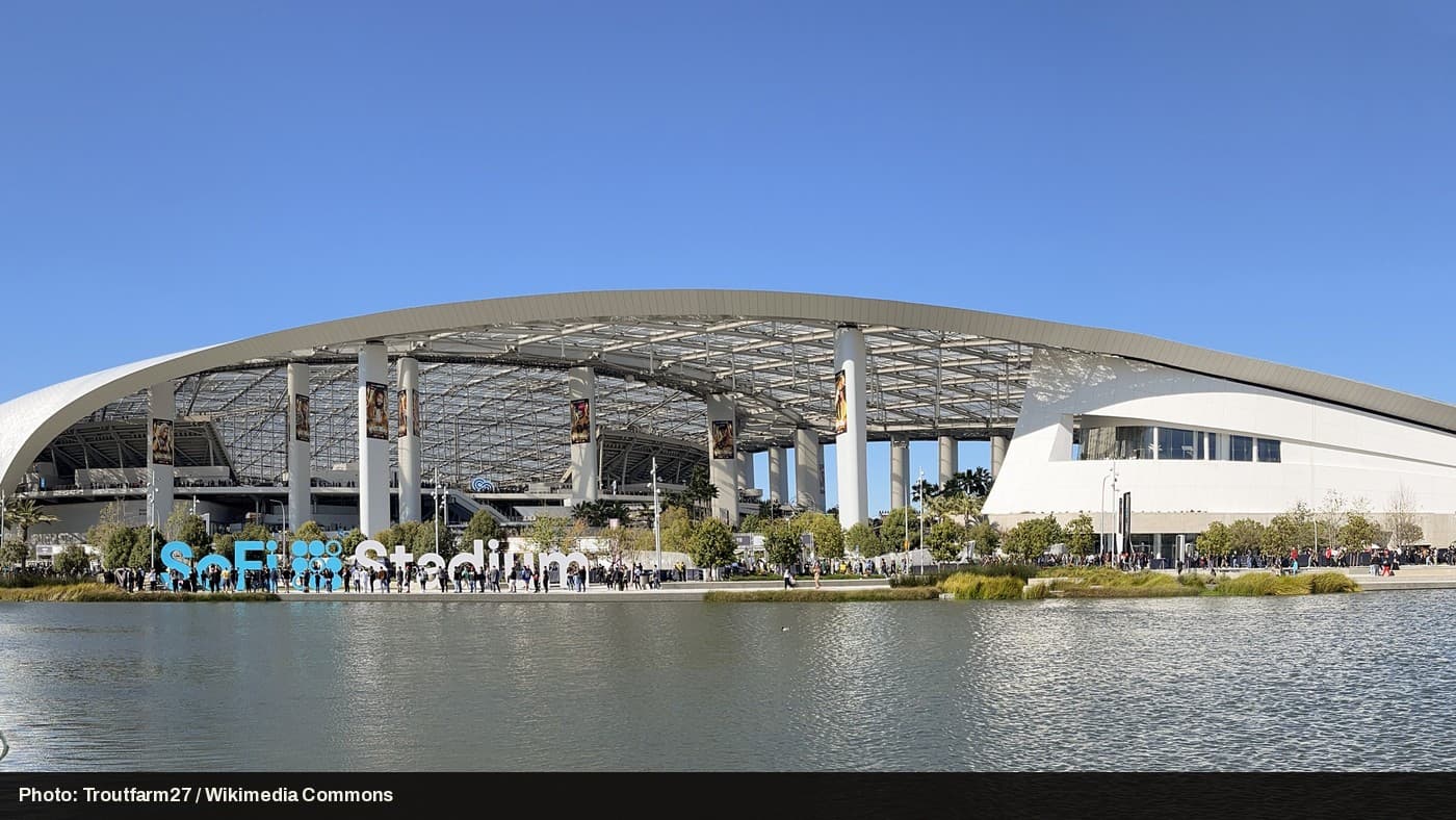 SoFi Stadium, home of the Los Angeles Chargers.