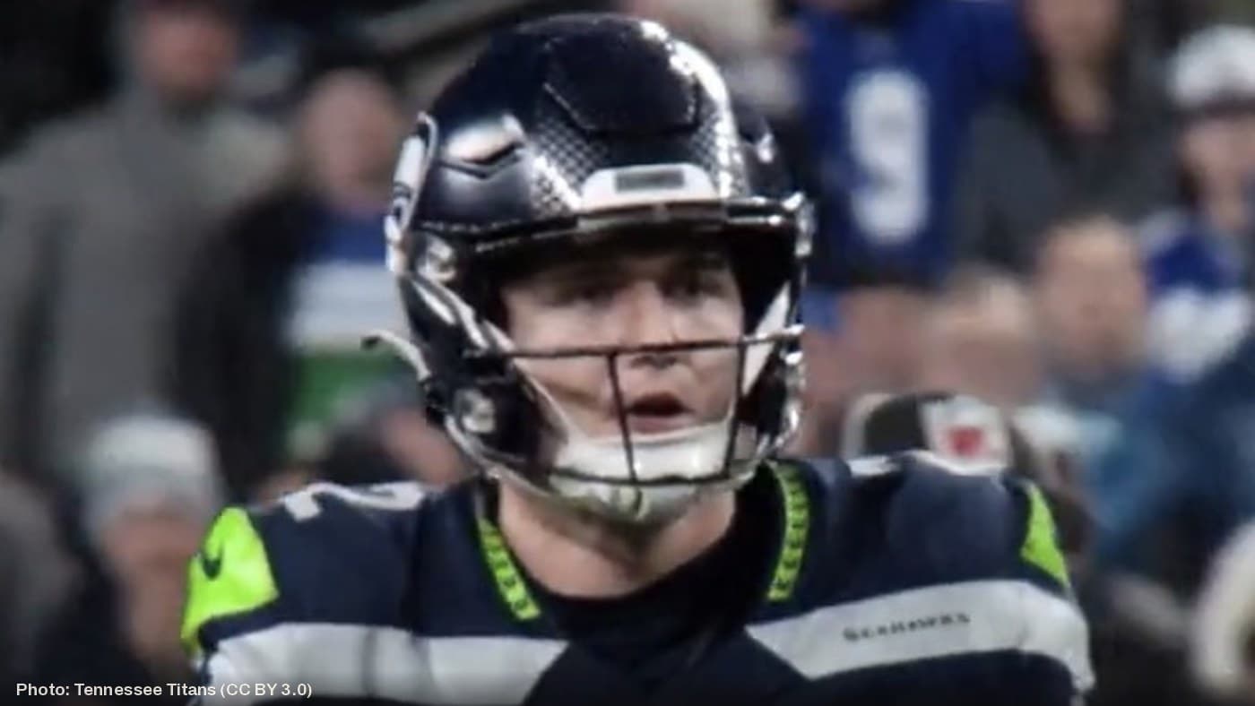 Seattle Seahawks quarterback Drew Lock.