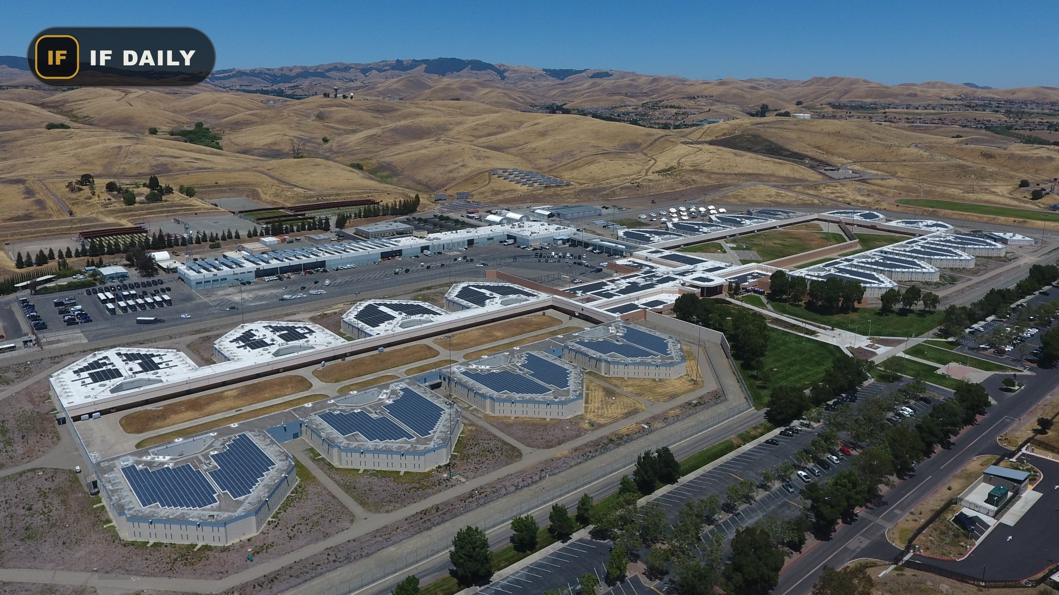 Aerial view of Santa Rita Jail in Dublin, California