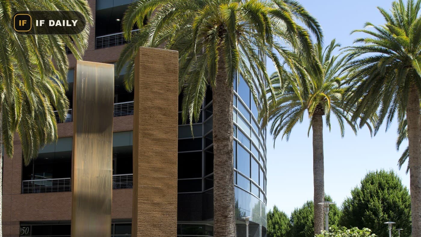 The Google headquarters campus in Mountain View, California, with palm trees. Illustrative photo, not the test site.