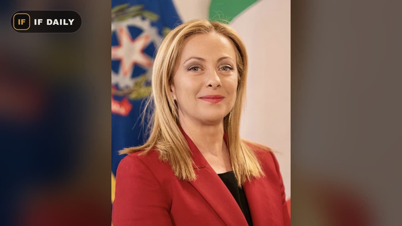 Official portrait of Italian Prime Minister Giorgia Meloni.