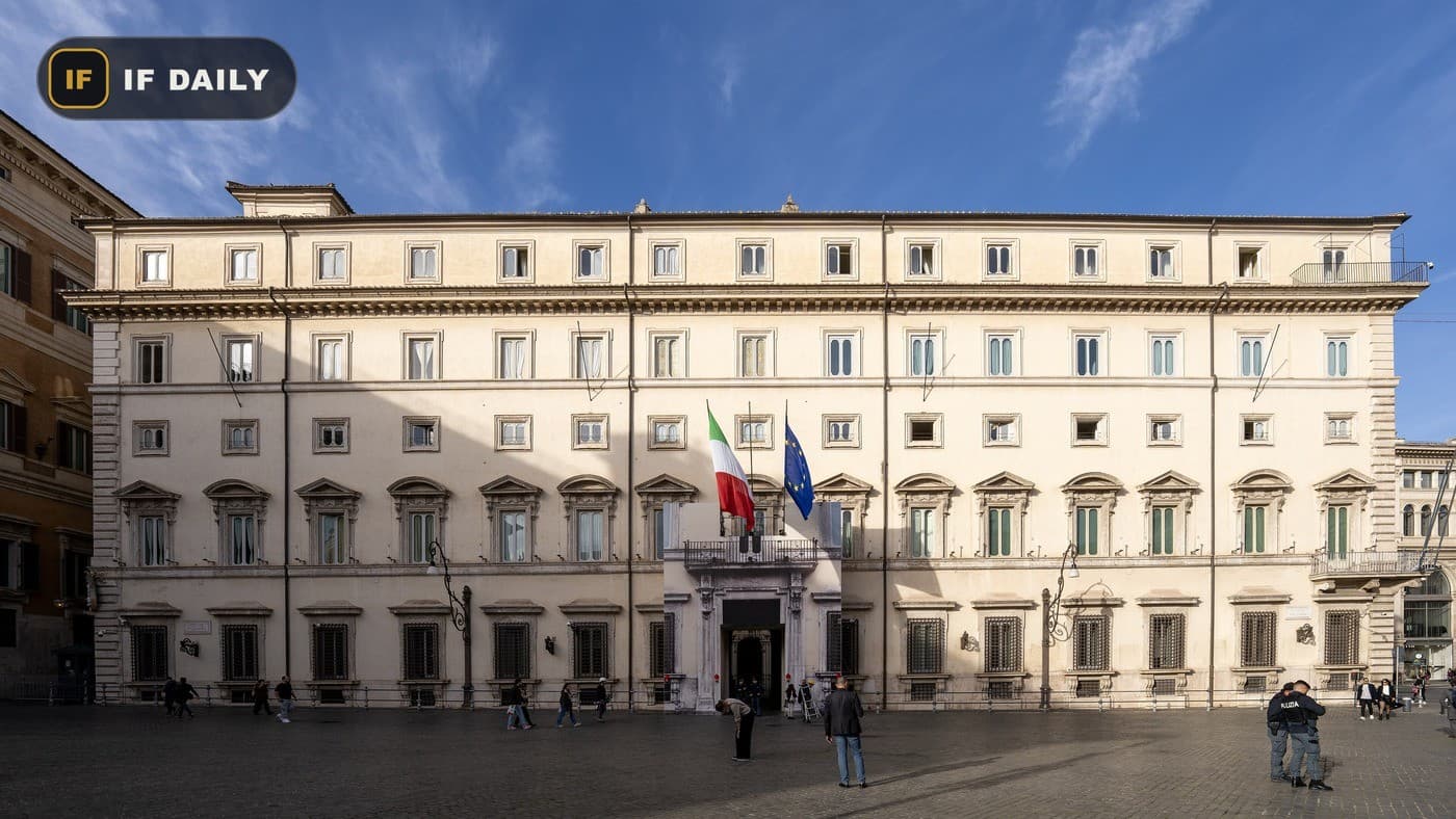 Palazzo Chigi, the seat of the Italian government, in Rome. Illustration, not from this week.