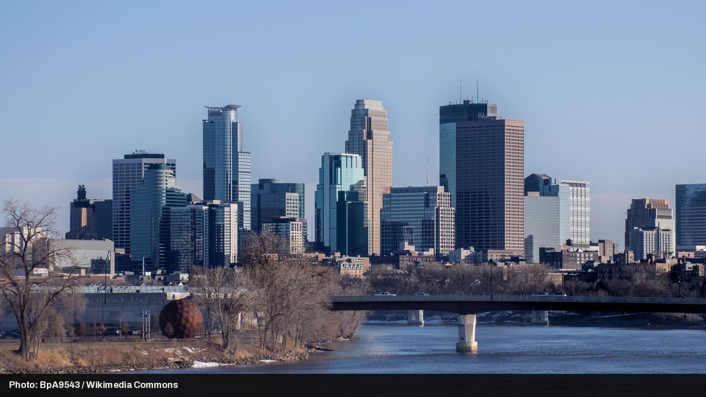 The downtown Minneapolis skyline.