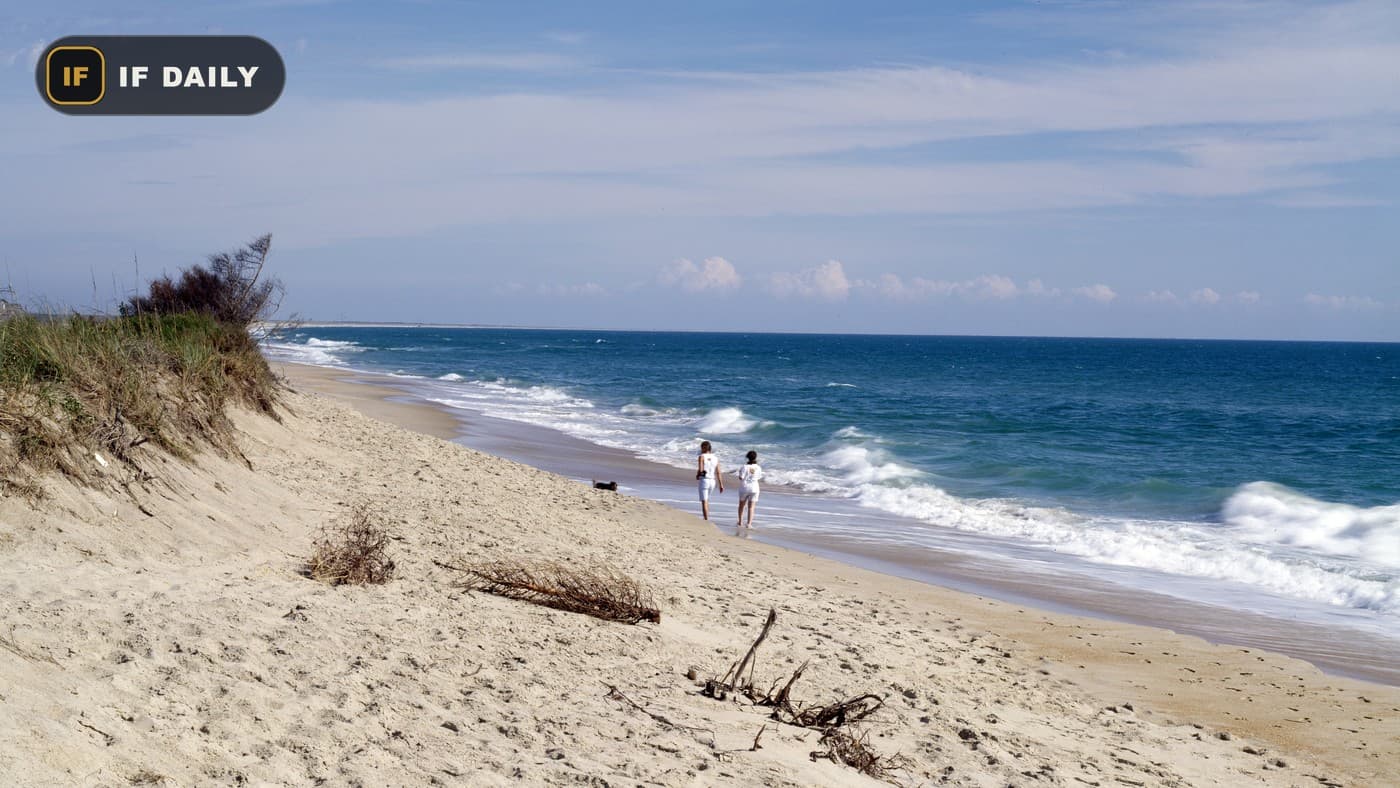 A calm day on an Outer Banks, North Carolina beach