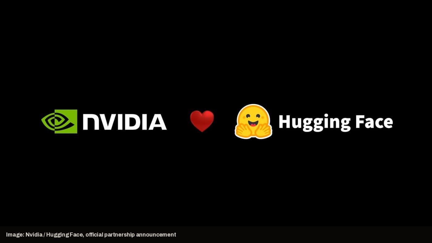 Official Nvidia and Hugging Face partnership announcement graphic.