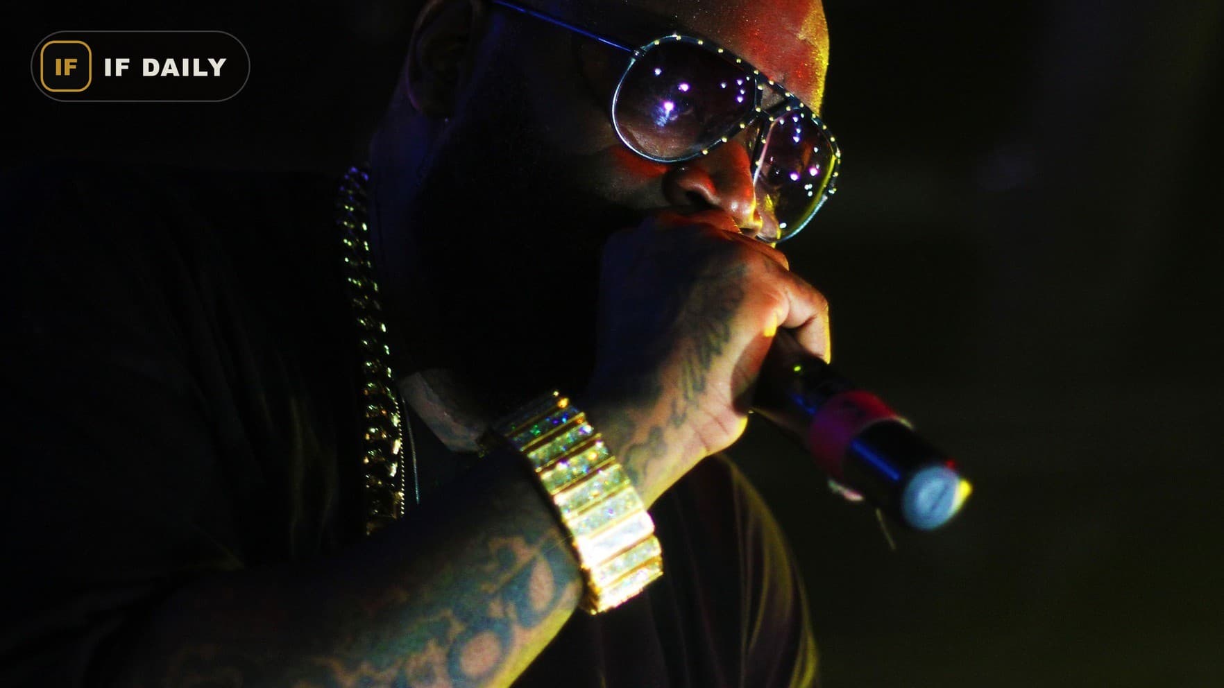 Rick Ross performing on stage