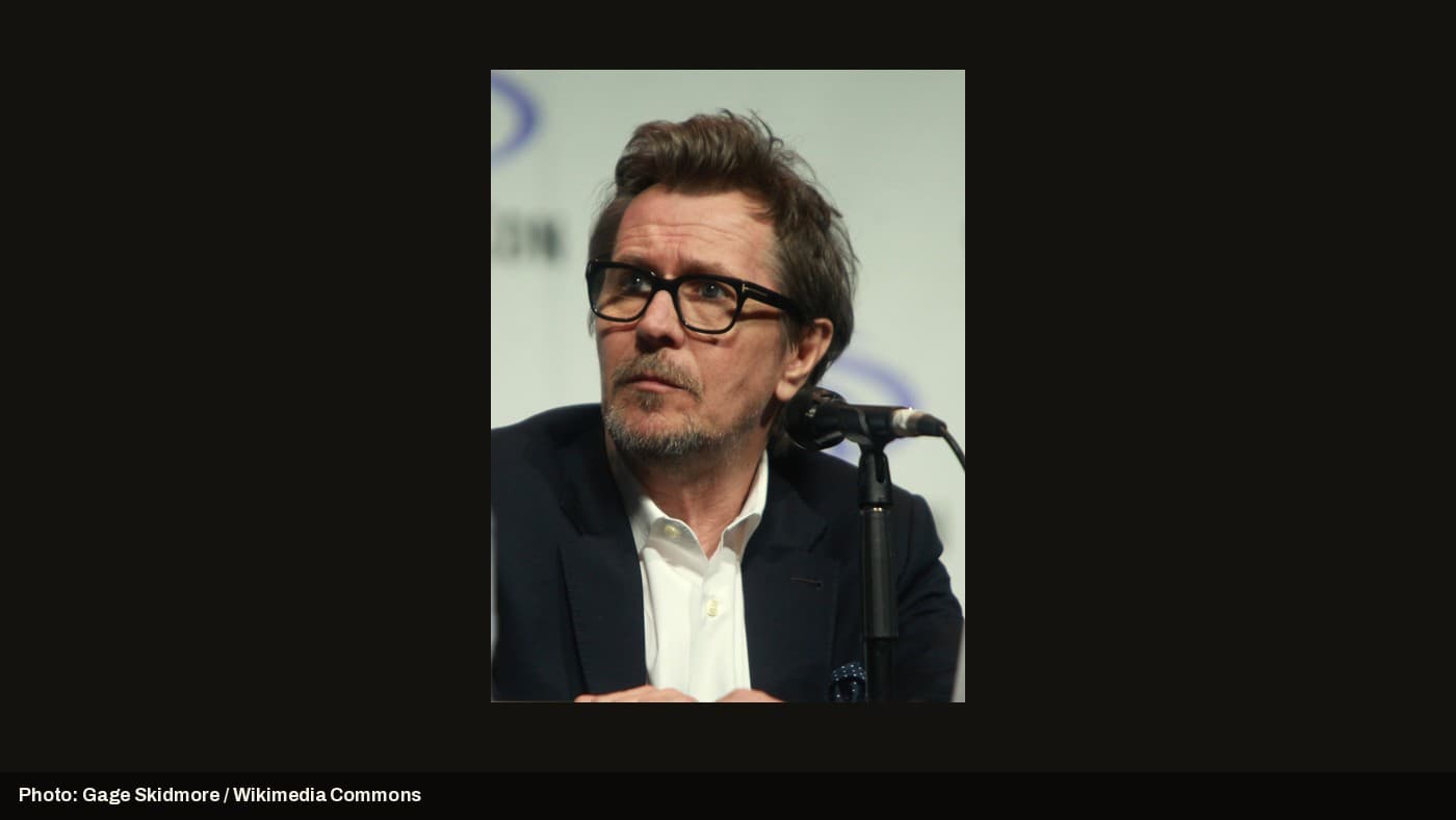 Actor Gary Oldman, star of Slow Horses, at a public appearance.