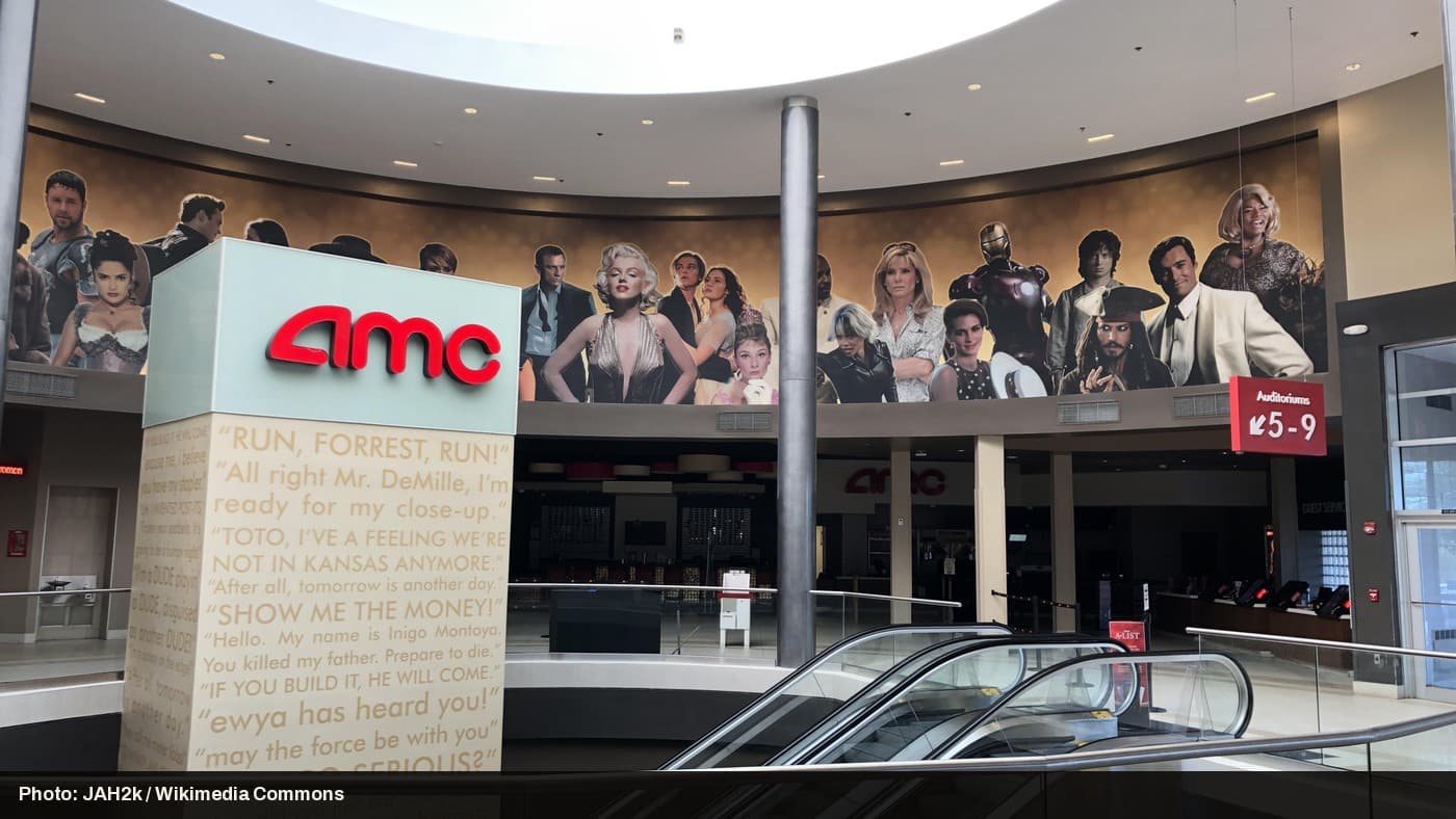 An AMC movie theater, where Spider-Man: Brand New Day has played in wide release.