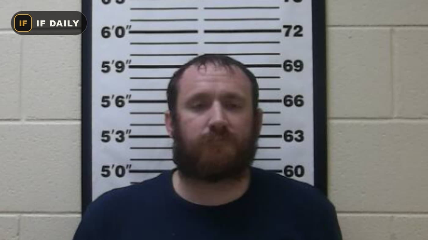 Booking photo of Chadrick "Chad" Mundy after his arrest in Fentress County, Tennessee