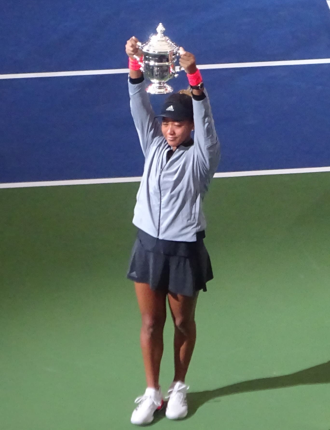 Naomi Osaka celebrating a US Open championship (file photo)