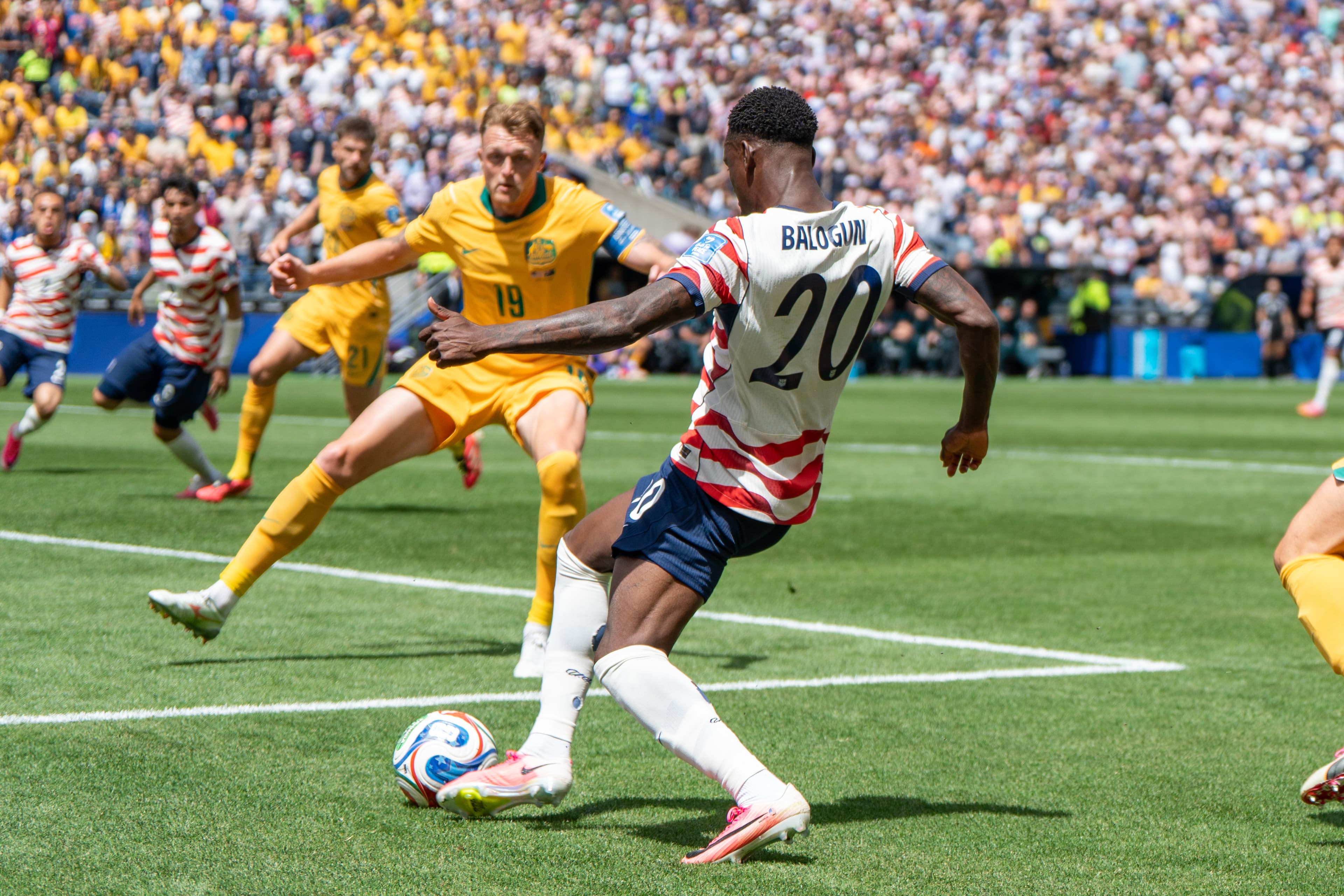 Folarin Balogun playing for the United States national team, June 2026