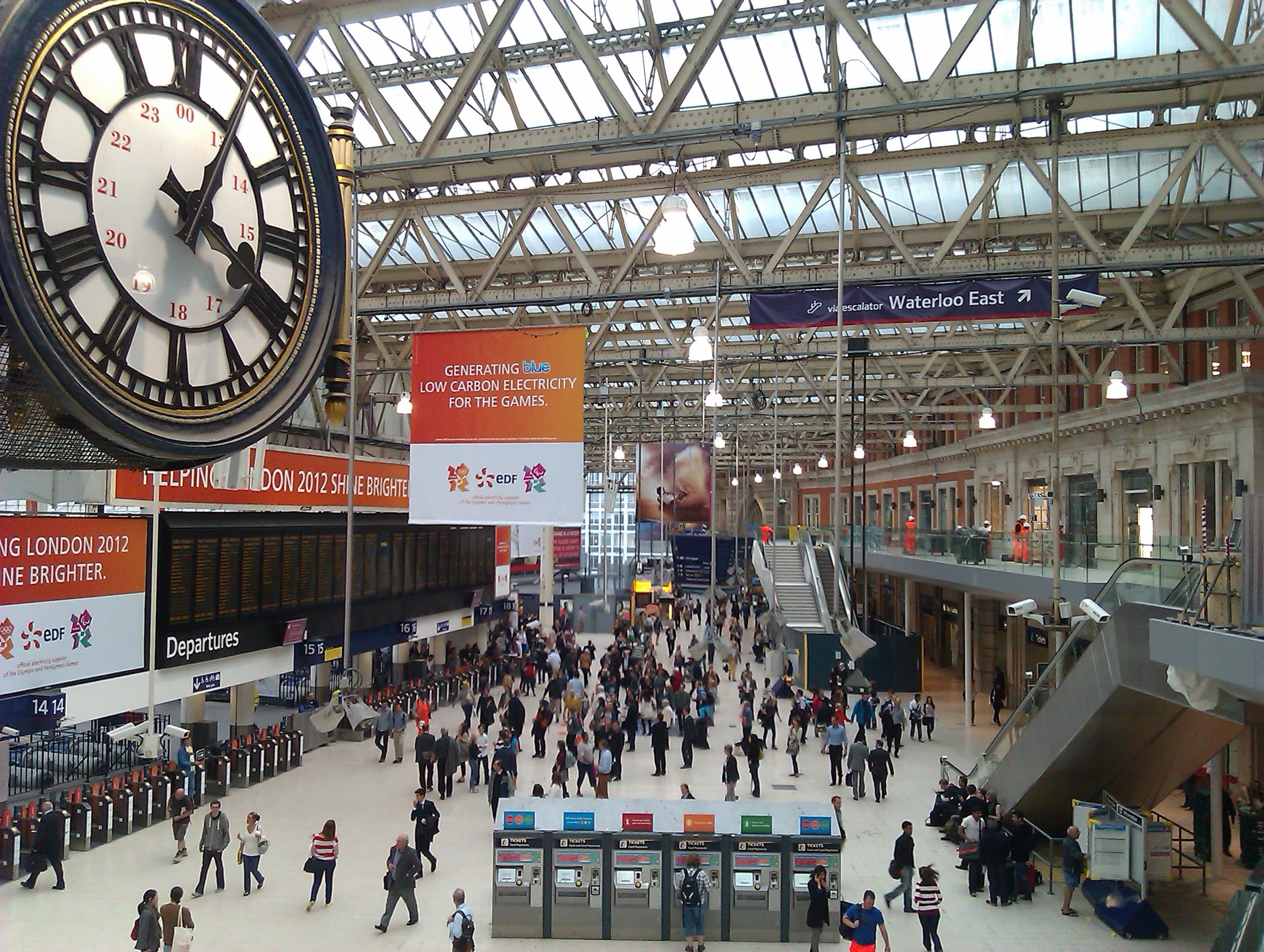 The concourse and clock at London Waterloo Station, where Christine Rawlings was found abandoned as a newborn in 1949