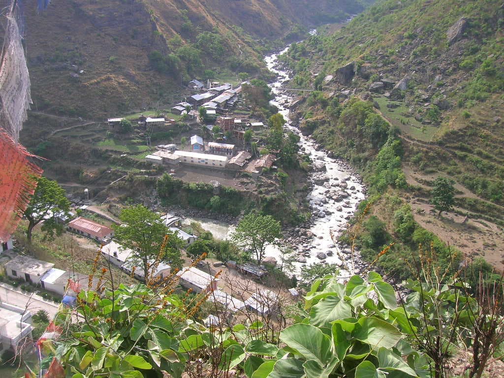 A village in Nepal's Rasuwa district, where devastating floods struck in 2026 (file photo)