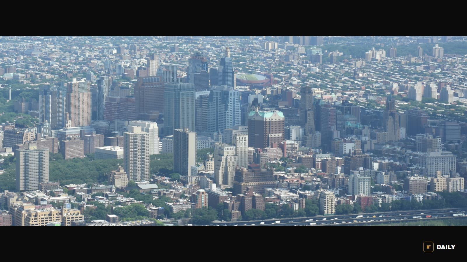 Aerial view of the Brooklyn skyline in New York City