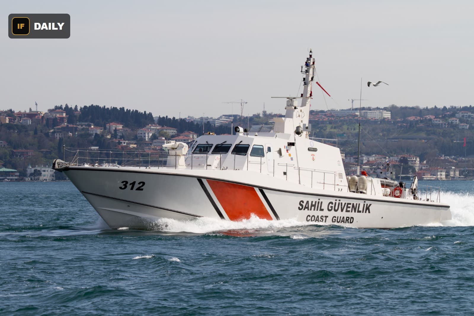 A Turkish Coast Guard patrol boat underway