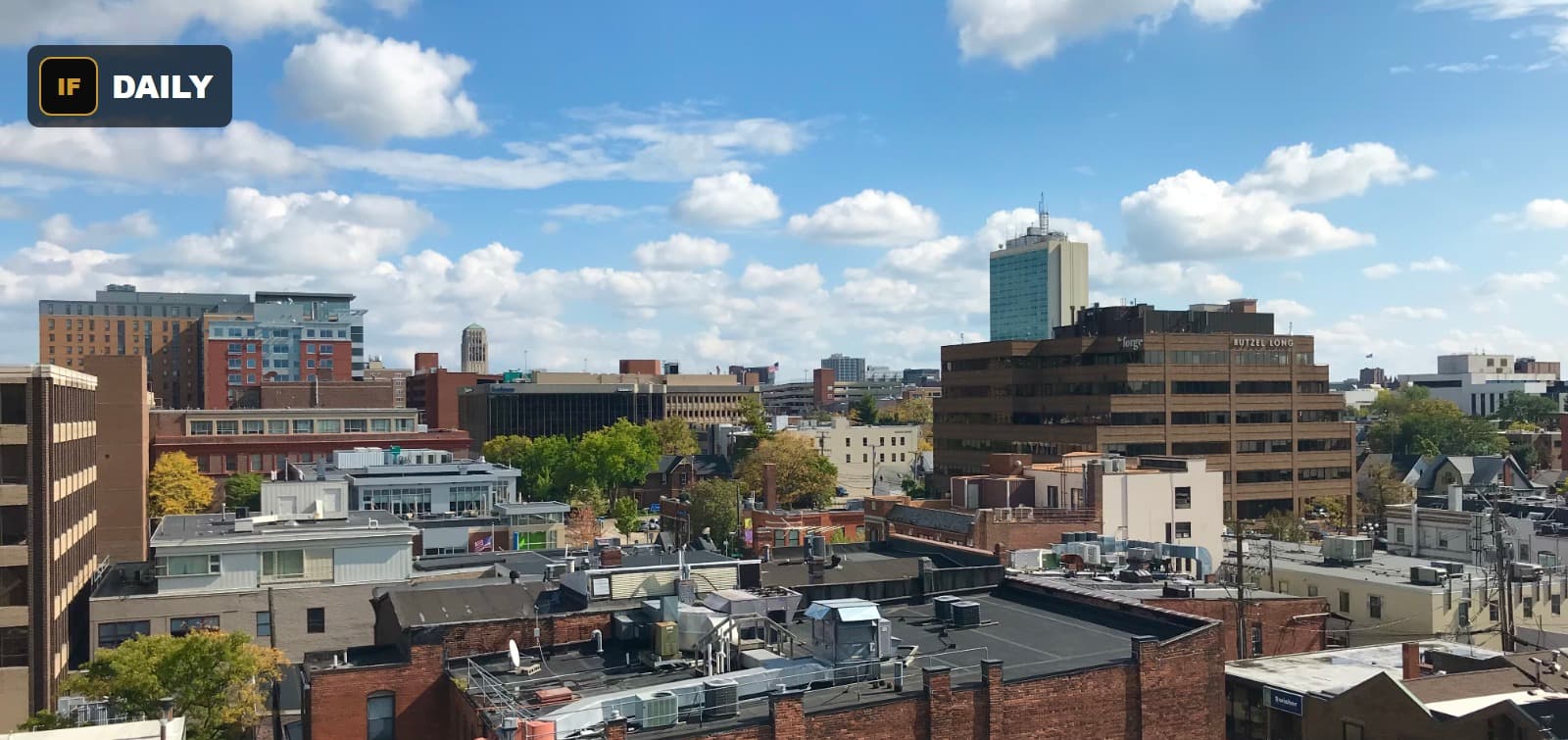 The Ann Arbor, Michigan skyline