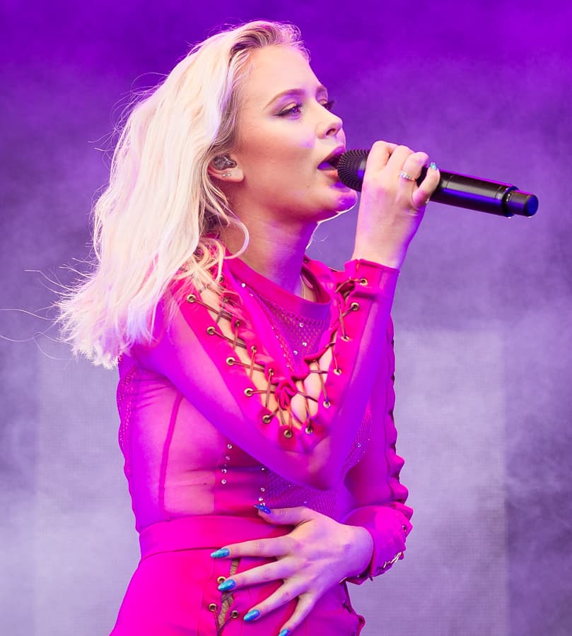Zara Larsson performing on stage (file photo)