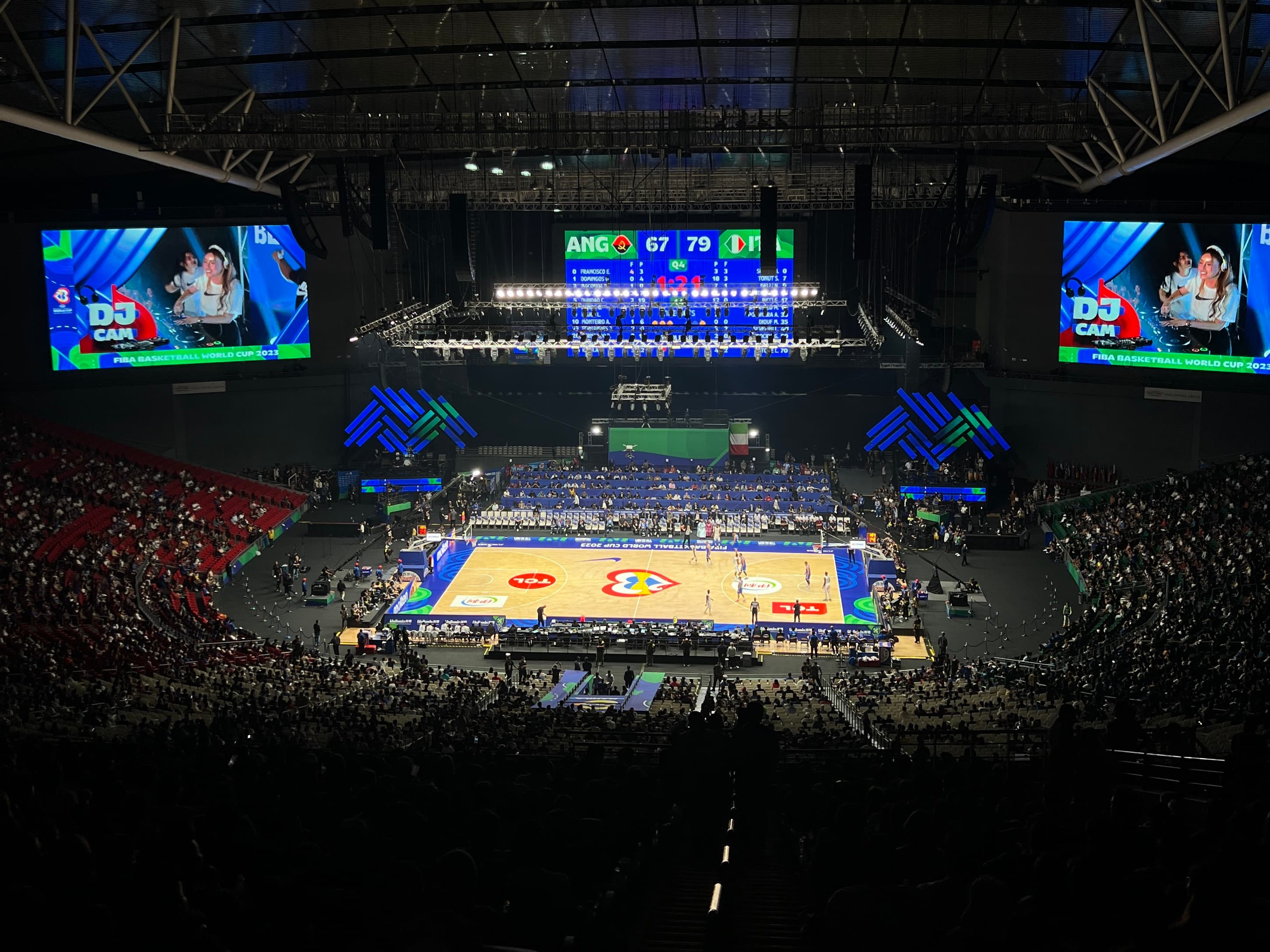 A packed arena during a FIBA Basketball World Cup match (file photo of a different game, 2023 tournament)