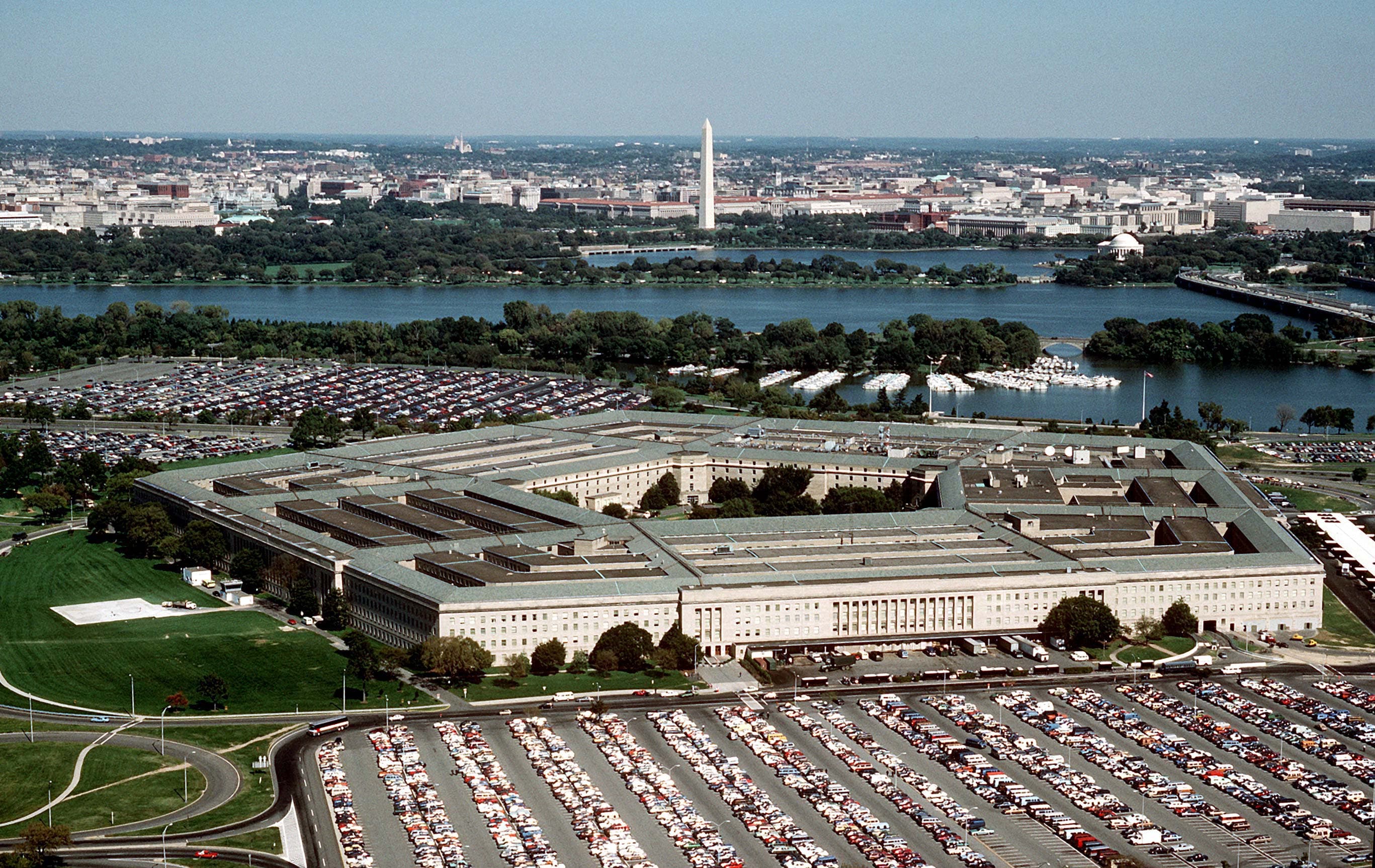 Aerial view of the Pentagon, headquarters of the U.S. Department of Defense