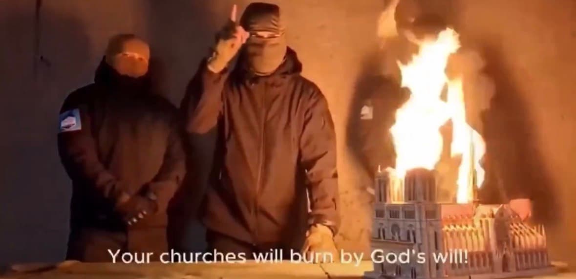 Viral video claiming Muslims threaten Notre Dame over killer release debunked as staged fake