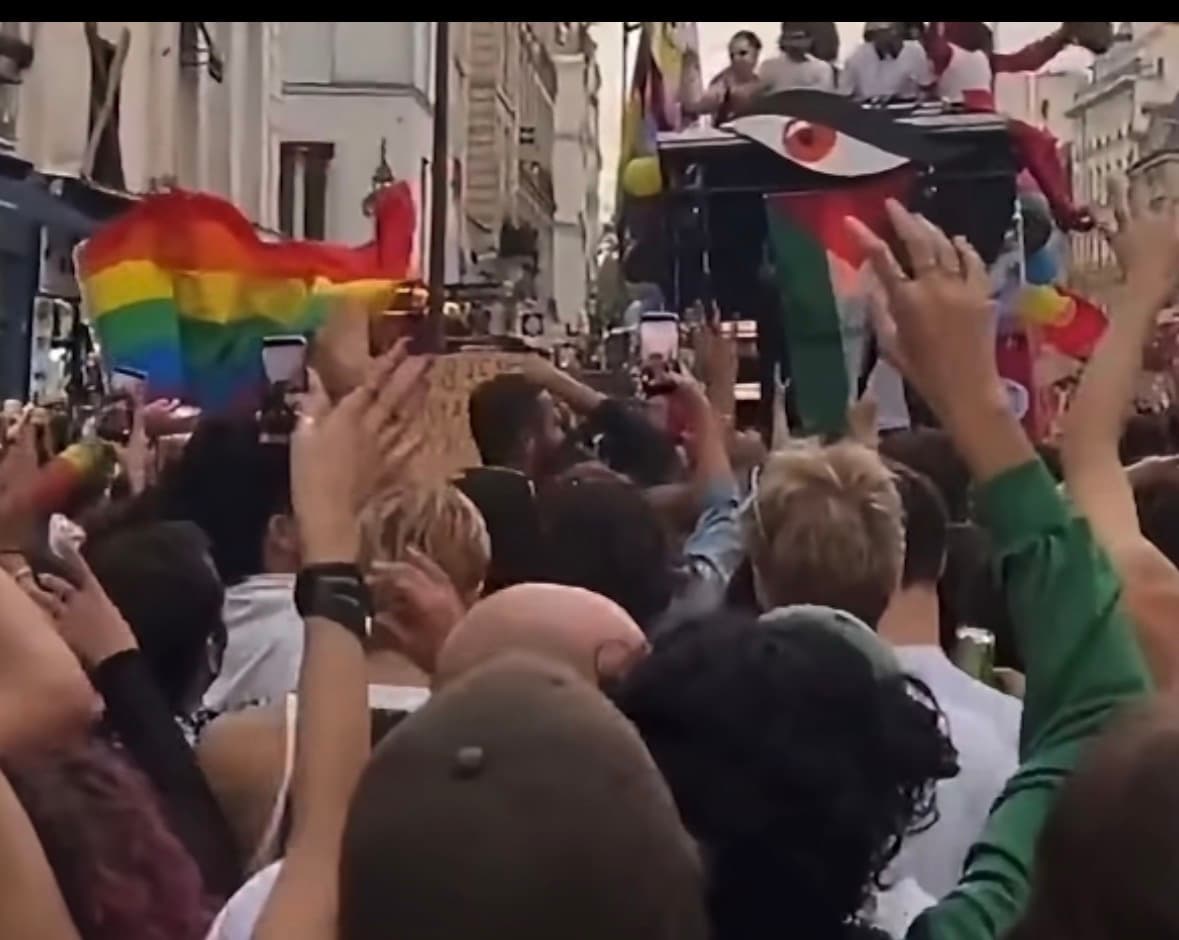 Scene from a viral video circulated online during unrest in France