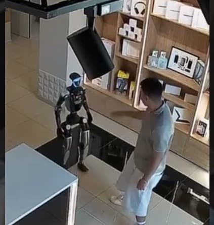 Watch: Humanoid Robot 'Kicks Back' After Customer Shoves It in Russian Store